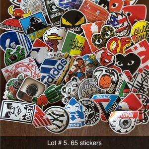 Lot 5 new stickers. 65 in total.